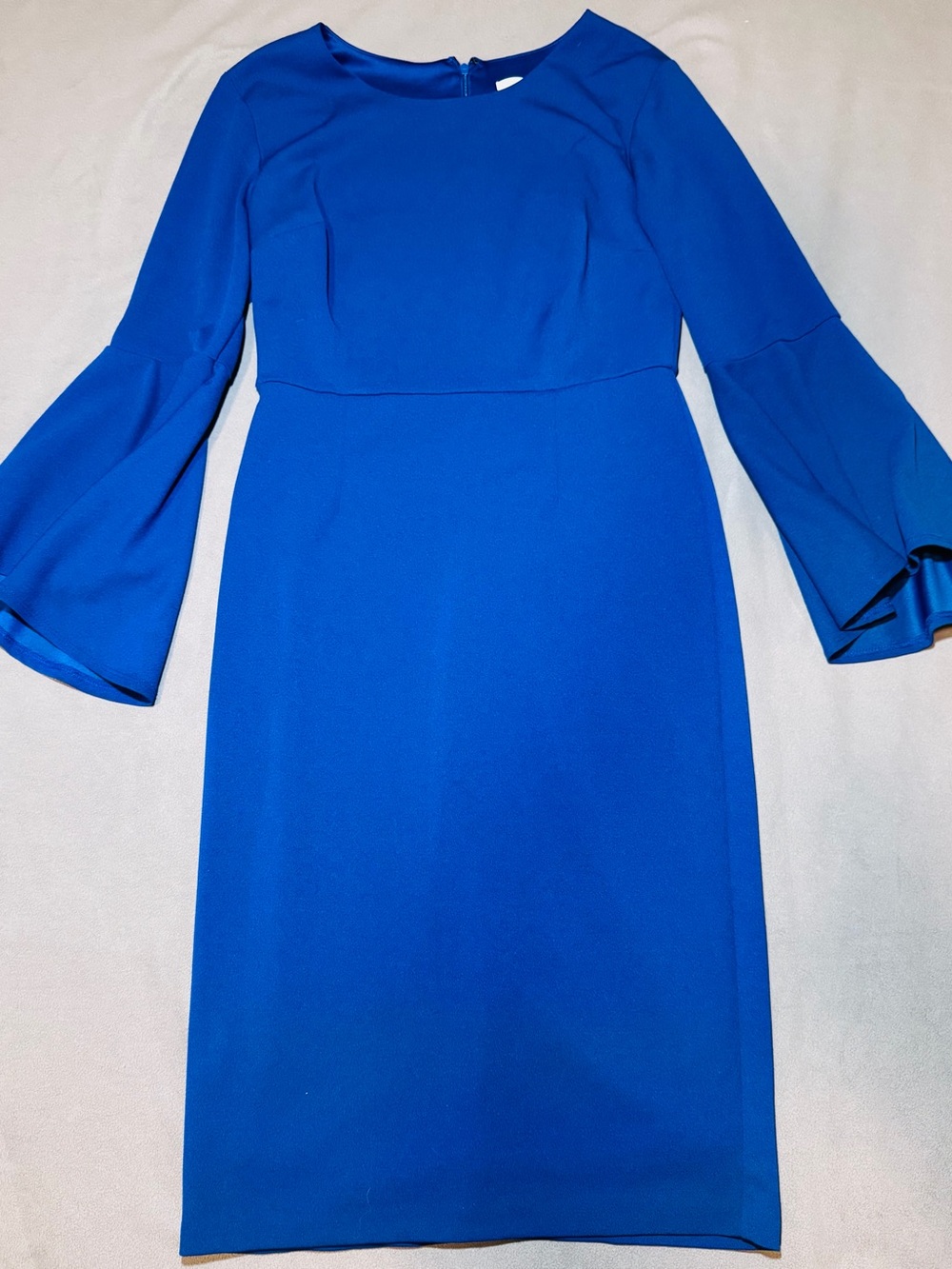 New York & Company - Blue - Women’s Bell Sleeve Dress - Midi - Small